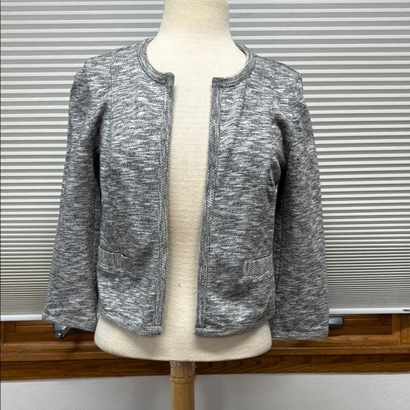 Express NWT Women's Gray Heather Lightweight French Terry Open-Front Jacket - Picture 1 of 9